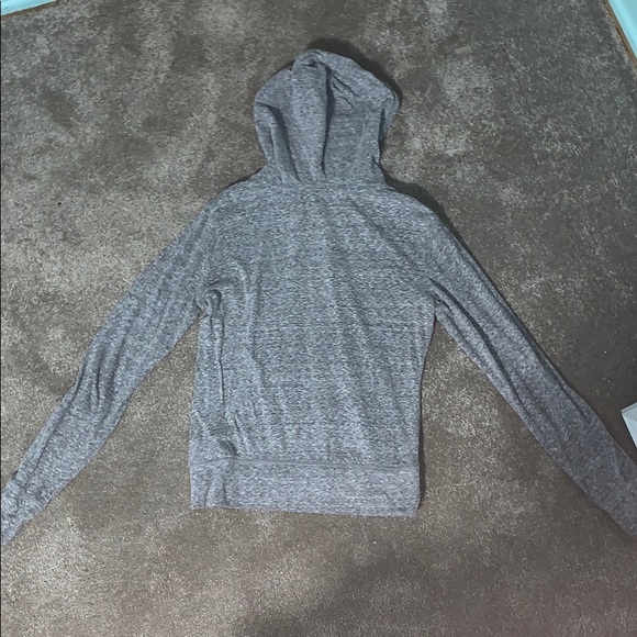 Grey Cropped Zip-Up Sweater - Picture 3 of 3